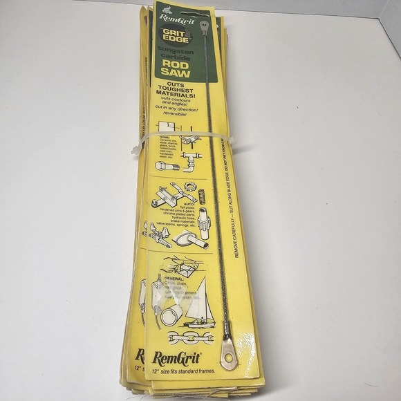 remgrit Other - RemGrit‎ Tungsten Carbide Rod Saw Blades Lot of 21 Packs 12in NOS Grit Edge